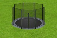Akrobat Orbit Trampoline plat au sol 244 Anthracite, incl. filet de sécurité