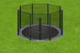 Akrobat Orbit Trampoline plat au sol 244 Anthracite, incl. filet de sécurité