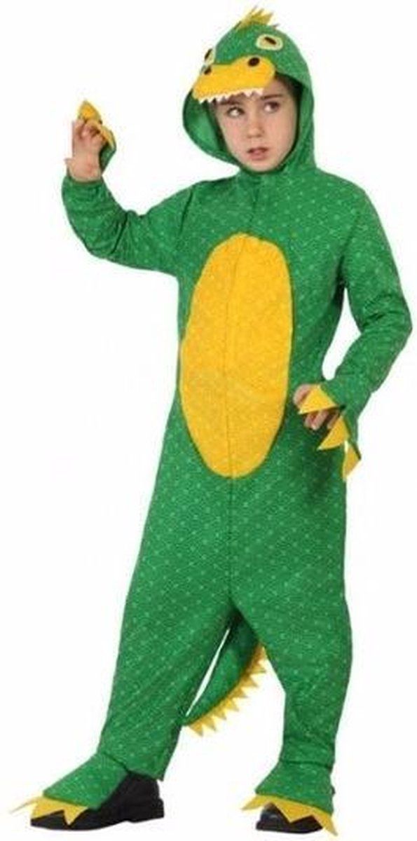 Atosa Dinosaurus Rex kostuum / outfit voor jongens - Dino pak 128 (7-9 jaar) - Groen