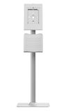 conecto Bodemhouder voor tablet, met afsluitbare stalen behuizing voor Tab A 10.1 (2019)/Tab A7/S6 Lite 10.4/10.5"/11 en iPad 5/6/7/8/9/ iPad Air 9.7"/10.5"/10.9"/iPad Air 9.7"/10.5"/11, wit