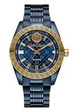 Carlo Colucci Heren analoog kwartshorloge met roestvrij stalen armband CC301-1, blauw
