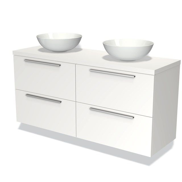Maxaro Badkamermeubel Modulo Plato Mat Wit 140 cm 4 Lades