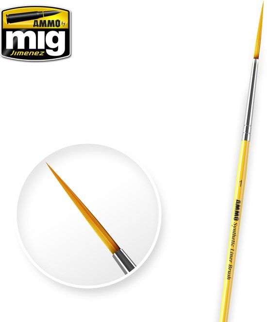 AMMO by Mig Jimenez Hobbypenseel - MIG 8591 1 Synthetic Liner Brush Penseel
