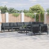 Maison Exclusive - Ensemble de canapés de jardin, 8 pièces, en acier noir