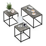 Furinno Camnus Moderne woonkamertafelset met een salontafel en twee bijzettafels, 40 x 76,2 x 44,45 cm