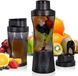 Sans marque 24oz Capacité - Blender personnel pour Shakes & Smoothies - Sans BPA - Couvercle étanche et ouverture de boisson - Rechargeable par USB-C - Autonettoyant - Avec 6 lames tranchantes - Noir