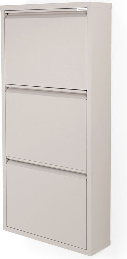Spinder Design BILLY 3 Schoenenkast - Silky Taupe - Metaal - 6 paar schoenen