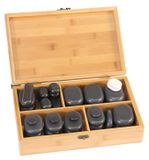 Merkloos Massagesteen Stone Set - 40 stuks - Basalt - Koude en warme stenen