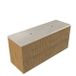 Saniclass Badkamermeubelset - 140x45x63cm - Travertine natuurstenen topblad - 4 lades - mat eiken natural