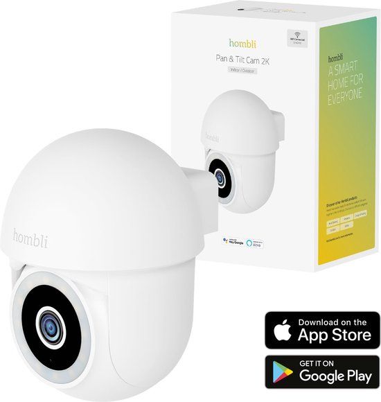 Hombli 2K Pan & Tilt Beveiligingscamera - Wit