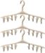 Merkloos 3 stuks droogrek voor kleding met 24 clips, multifunctioneel en winddicht