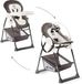 Chaise haute Sit N Relax avec lit de bébé et siège pour tout-petits, dès la naissance jusqu'à 15 kg, cadre réglable en hauteur avec roues et panier, tablette repas, pliable