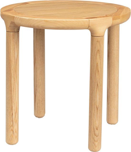 Zuiver Storm Bijzettafel Rond - 45 cm - Hout - Naturel