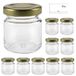 Mikken 10 x Mini Jampot Inmaakpot 53 ml met Deksel Goud Incl. Etiketten