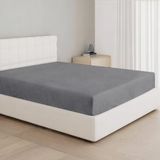 Dreamzie Hoeslaken 100x200 Katoen, Stretch Jersey, 25 cm Zak, Geschikt voor Matrassen tot 22 cm, Oeko-Tex Gecertificeerd, Hypoallergeen - Antraciet