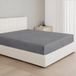 Dreamzie Hoeslaken 100x200 Katoen, Stretch Jersey, 25 cm Zak, Geschikt voor Matrassen tot 22 cm, Oeko-Tex Gecertificeerd, Hypoallergeen - Antraciet