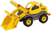 Lena EcoActives 04212 graafladder, ca. 33 cm, bouwplaatsvoertuig voor kinderen vanaf 2 jaar, robuuste wiellader met handvat en beweegbare laadschep, natuurlijke houtgeur