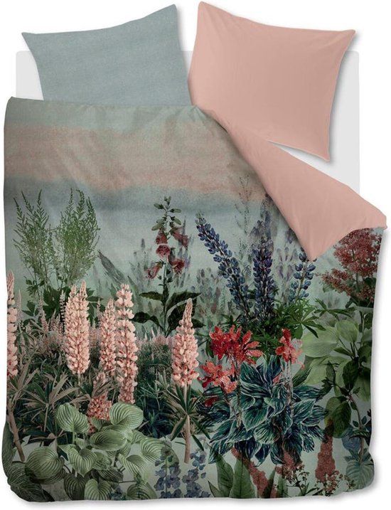 Beddinghouse Lupine Dekbedovertrek Tweepersoons 200x200/220 cm - Groen | Katoensatijn