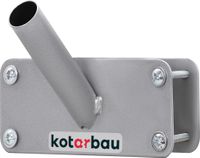 KOTARBAU® Vlaggenhouder 1-vak voor een vlaggenstang montage aan balustrade 170 mm gepoedercoat grijs