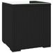 VidaXL Bijzettafel 40x37x40,5 cm poly rattan en gehard glas zwart