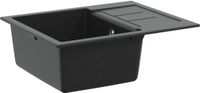 vidaXL Wasbak Zwart 620 x 500 mm 80% Kwarts en 20% Hars