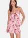 Lipsy Korte pyjama lichtblauw / rosa / rood / kersrood