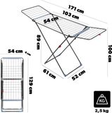 KADAX Vleugeldroger, wasdroger in verbeterde Plus-versie met praktische wielen en sokkenhangers, droogrek, vleugeldroogrek (antraciet Plus)
