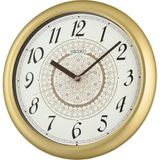 Seiko Gouden metallic wandklok