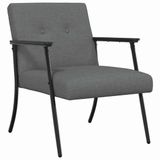 vidaXL Fauteuil Donkergrijs Stof