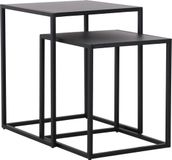 en.casa Bijzettafel Vejen set van 2 zwart mat
