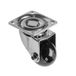 GTV - Meubelrol BRAZYLIA zonder vergrendeling - zwenkwielen voor meubels - staal/PC/PU - diameter 50 mm - zwenkwielen 360 graden - totale belasting per rol 40 kg - zwart