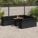 Maison Exclusive - Ensemble de jardin, 11 pièces, avec coussins, noir, en polyrotin