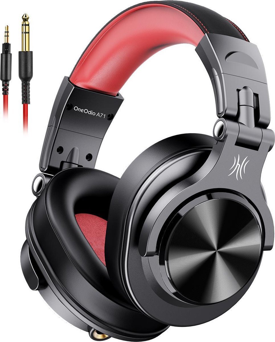 OneOdio - A71 - koptelefoon - Music/DJ/Studio (zwart/rood) zwart, rood