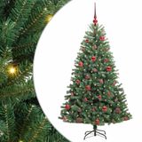 vidaXL - Kunstmatige - Hinged - Kerstboom - Groen - 150 - cm - PVC - en - Metalen