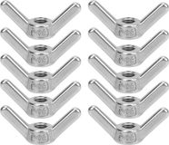Shenzhen Haorui Industrial Technology Co., Ltd. Kit d'assortiment d'écrous à oreilles en acier inoxydable - 10 pièces de fixation - Accessoire d'outil de bricolage - Filetage intérieur 8 mm - Pas de vis 125 mm