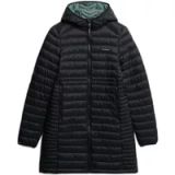 Superdry Fuji Lite Middellange Gewatteerde Capuchonjas Dames Zwart