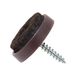 Adsamm® 32 x viltglijders met schroef bruin Ø 24 mm rond meubelglijders om te schroeven premium kwaliteit