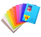 Clairefontaine Koverbook notitieboek, 210x297mm, 48 pagina's, gevoerd en marge, verschillende kleuren, 10 stuks