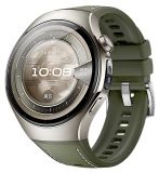Wigento Huawei Watch 5 46mm: hoogwaardige, premium lederen hybride siliconen vervangende horlogeband, kleur: groen