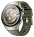 Wigento Huawei Watch 5 46mm: hoogwaardige, premium lederen hybride siliconen vervangende horlogeband, kleur: groen