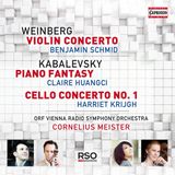 Outhere Capriccio Benjamin Schmid, Claire Huangci, Harriet Krijgh, ORF Radio-Symphonieorchester Wien, Cornelius Meister - Violin Concerto | Piano Fantasy | Cello Concerto (CD)