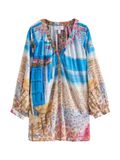 Next - Dames - Ruimvallend strandshirt - Blauw