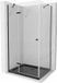 Mexen Roma cabine de douche battante 120 x 90 cm, transparent, noir + receveur de douche plat, noir