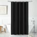 Merkloos Douchegordijn Waterdicht Zwart 100 x 200 cm Polyester Inclusief Ringen