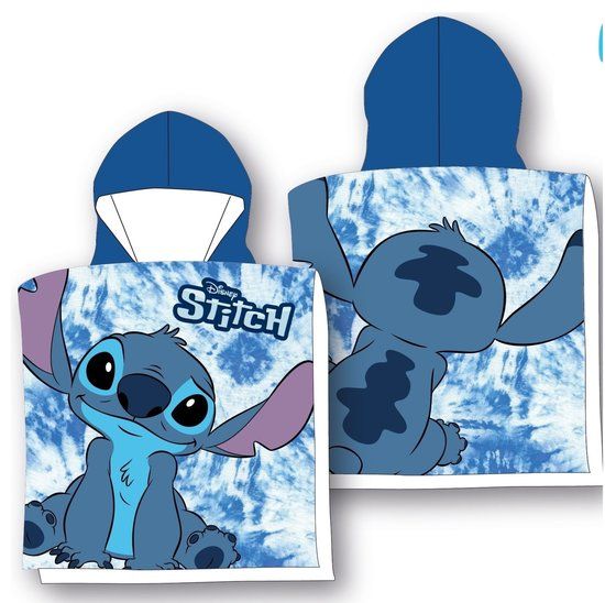 4KidsOnly Lilo & Stitch Poncho Blauw Unisex Kinderen Fantasie Microfiber Polyester
