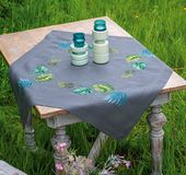 Vervaco Tafelkleed Kit Botanische Bladeren 80 x 80 cm