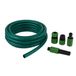 Kinzo Tuinslang Set 15 Meter - Waterslang 14mm (1/2") Max. 6Bar - met 3 Koppelingen en 1 Sproeistuk - Geschikt voor Tuinsproeier - Groen