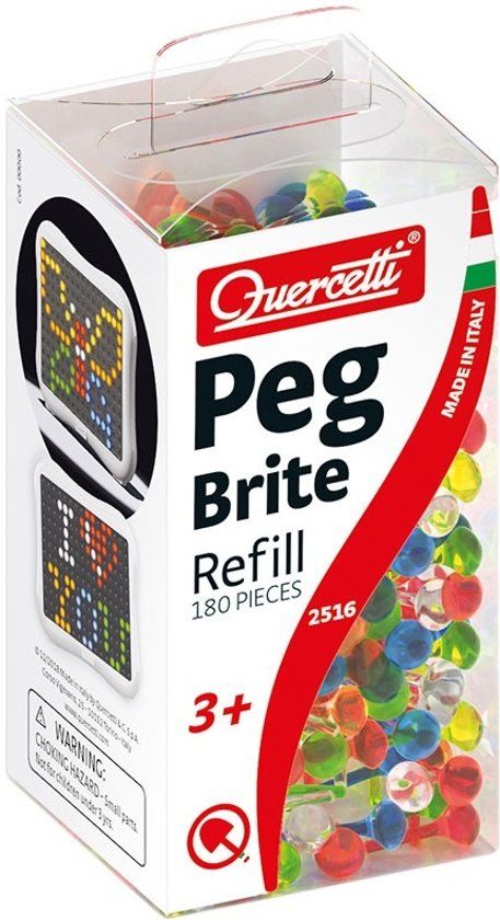 Quercetti Navulling Peg Brite Led-pinnen 180-delig