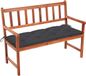 vidaXL Tuinbank met kussen, 120 cm, massief acaciahout