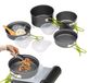 Set de casseroles de camping avec revêtement antiadhésif